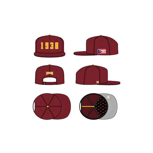 INDIOS DE MAYAGÜEZ x DLAB BURGUNDY SNAPBACK "1938" EDITION