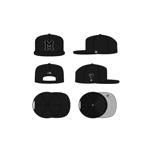 INDIOS DE MAYAGÜEZ x DLAB STEALTH EDITION SNAPBACK (BLACK ON BLACK)