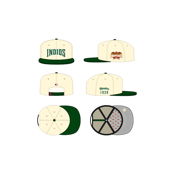 INDIOS DE MAYAGÜEZ x DLAB CREAM/GREEN EDITION SNAPBACK