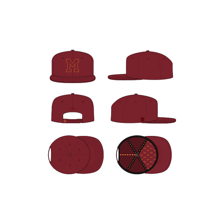 INDIOS DE MAYAGÜEZ x DLAB STEALTH EDITION SNAPBACK 3.0 (Burgundy on Burgundy)