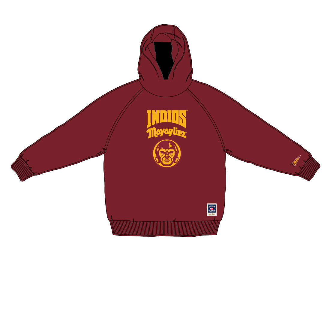 INDIOS Burgundy Oversized Hoodie