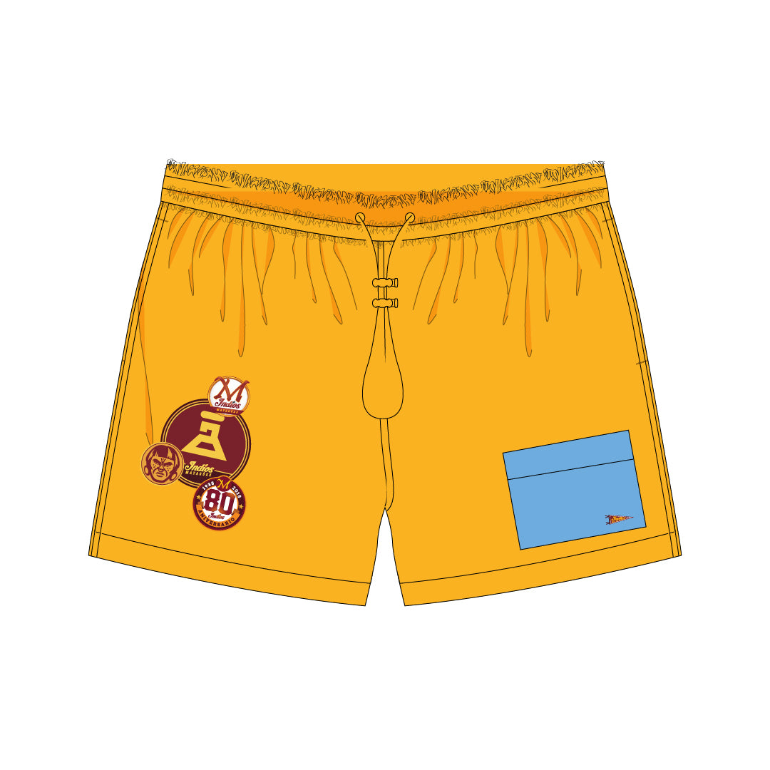 INDIOS Gold Yellow Hybrid Shorts