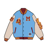 INDIOS Sky Blue Bomber Varsity Jacket