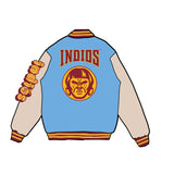 INDIOS Sky Blue Bomber Varsity Jacket