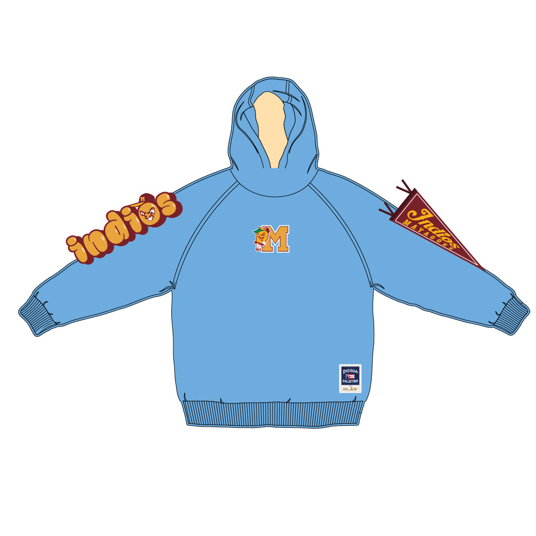 INDIOS Sky Blue Oversized Hoodie