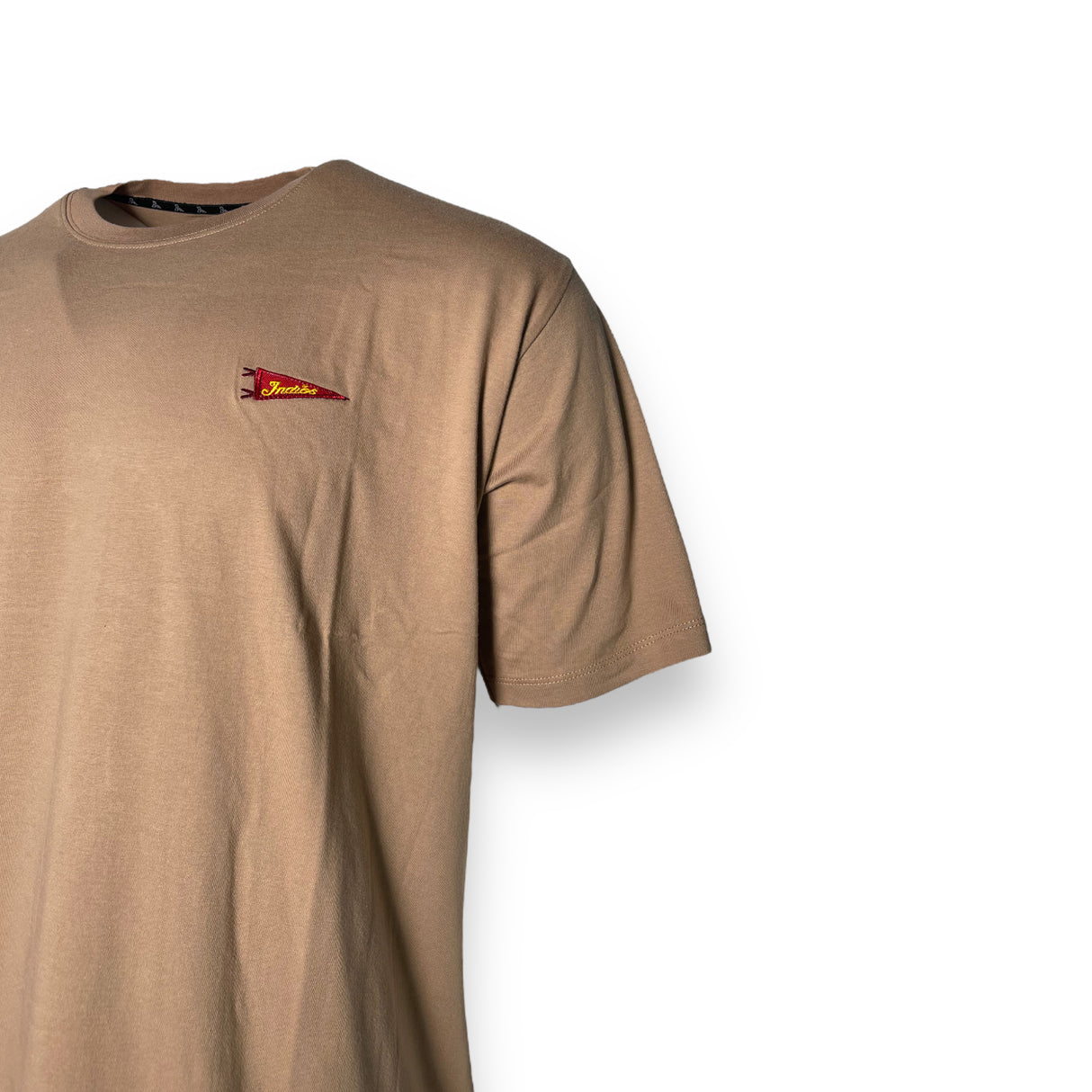 INDIOS Khaki Small Embroidered Patch Tee