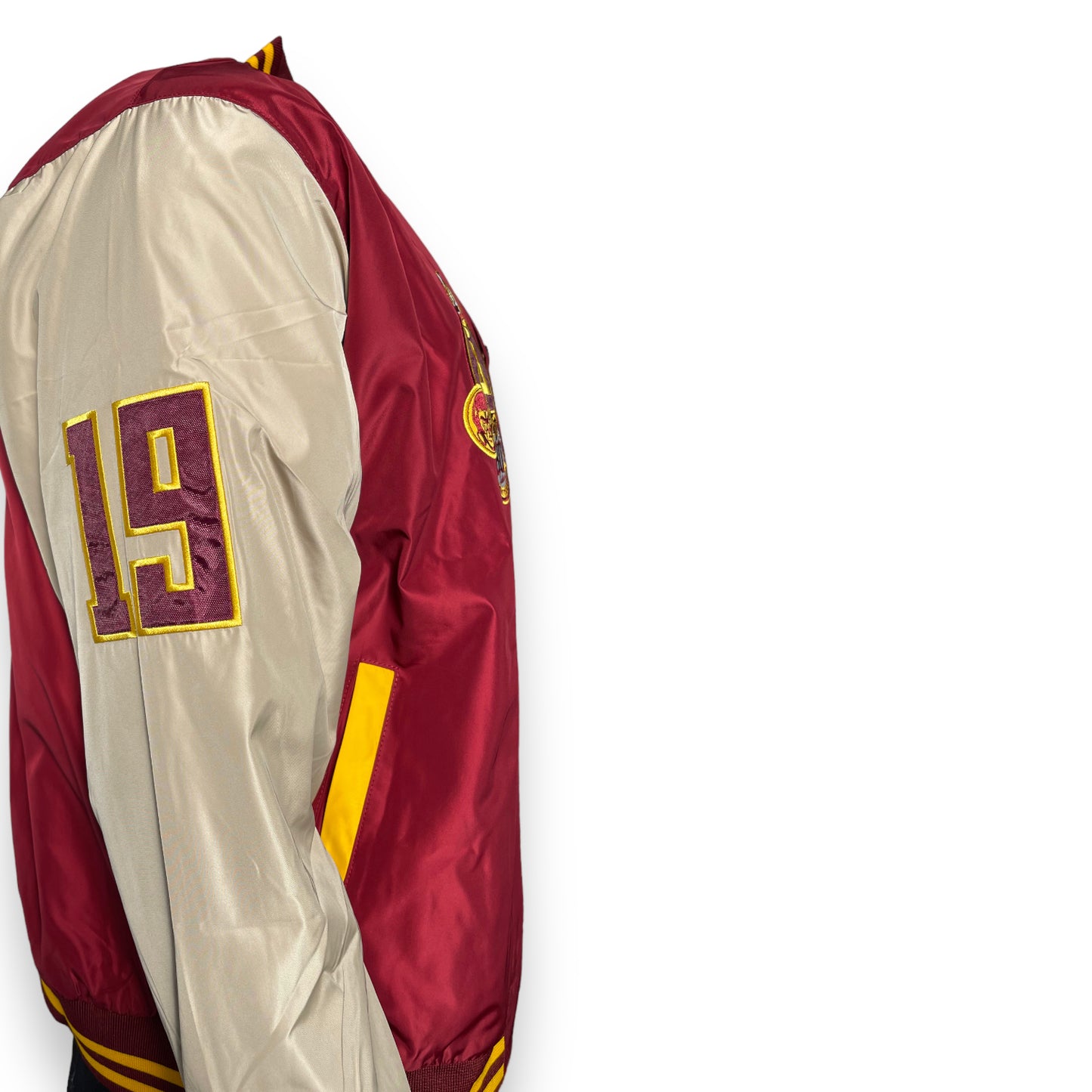 INDIOS Burgundy Bomber Varsity Jacket