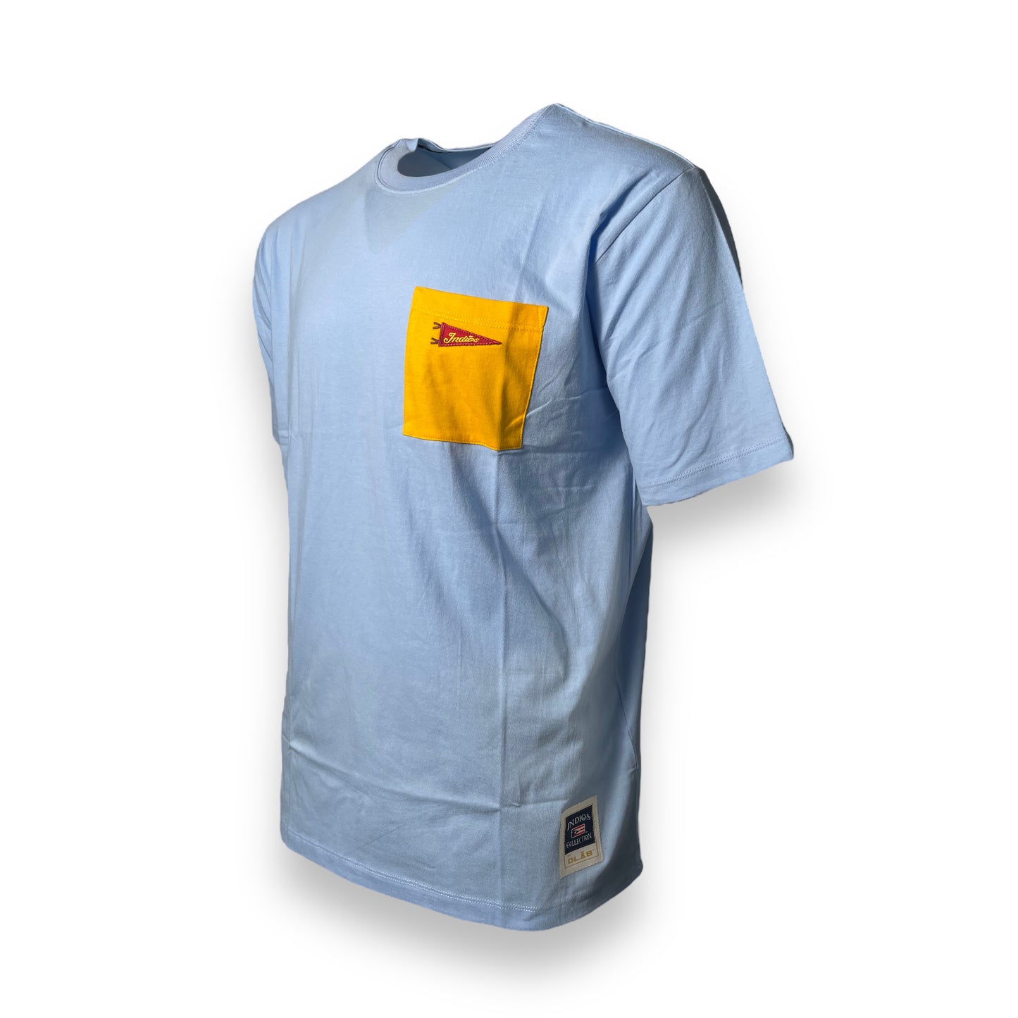 INDIOS Sky Blue Small Embroidered Patch Pocket Tee